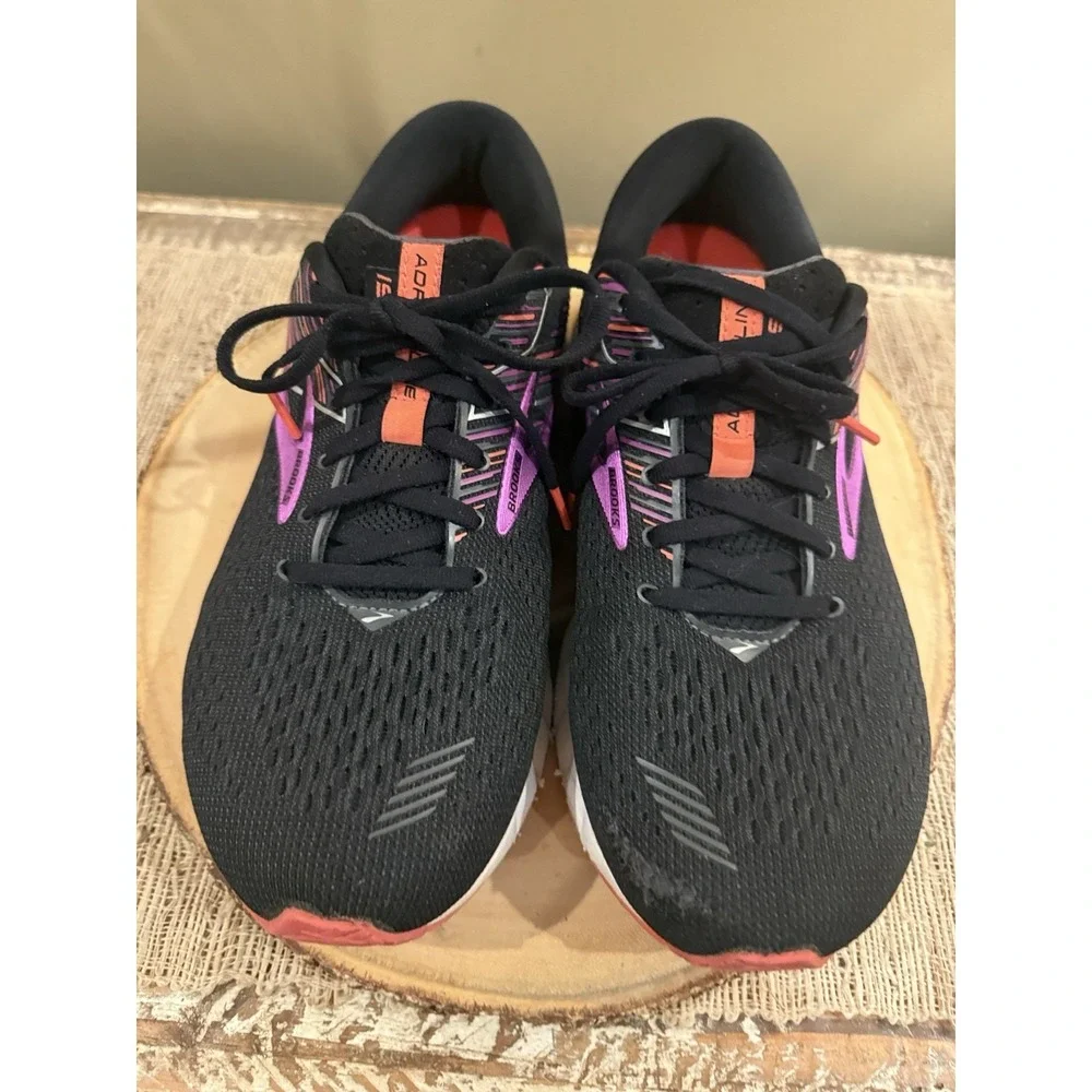 Brooks Adrenaline GTS‎ 19 Women's Running Shoes - Black/Purple/Orange - Sz-11 2E